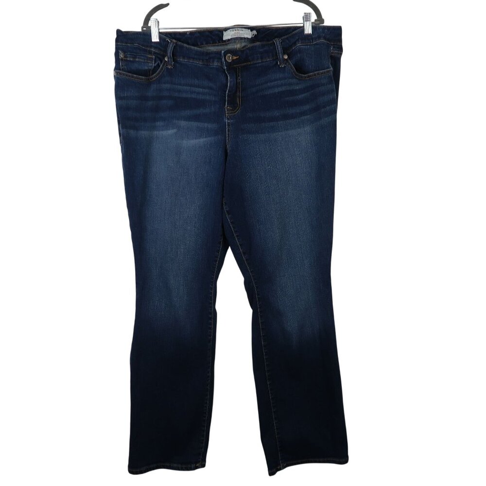 Torrid 22R Relaxed Fit Bootcut Dark Wash Denim Jeans Plus Size 32" Inseam - Picture 1 of 5